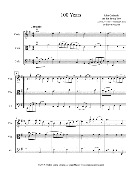 100 Years (arr. Dave Prudon)