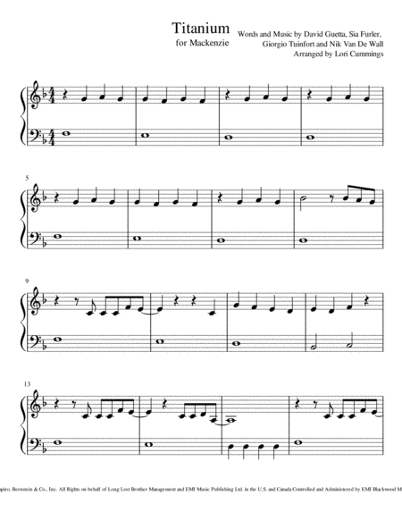 Titanium (arr. Lori Cummings)