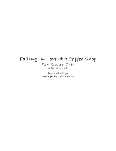 Falling In Love At A Coffee Shop (arr. Caitlin Foster)