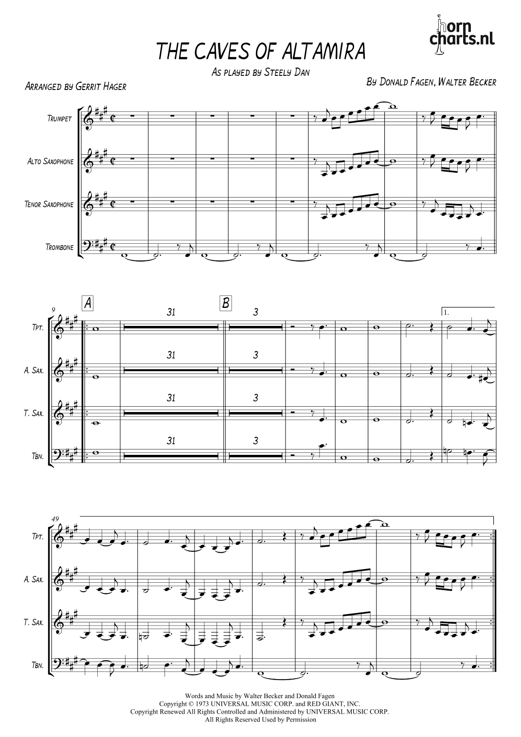 The Caves Of Altamira (arr. Gerrit Hager)