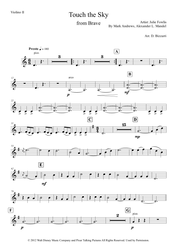 Touch The Sky (arr. Davide Bizzarri)