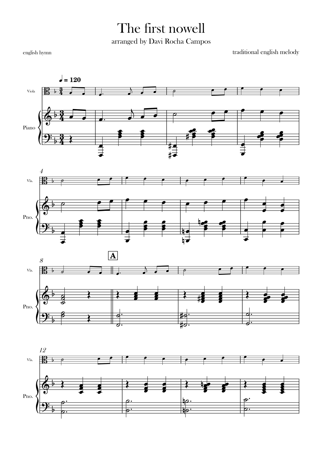 The First nowell (arr. Davi Rocha Campos)