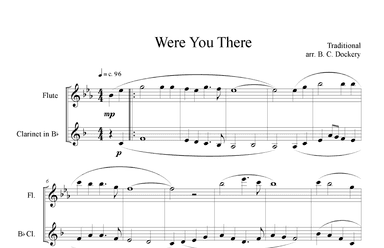 Were You There (Flute and Clarinet Duet) (arr. B. C. Dockery)