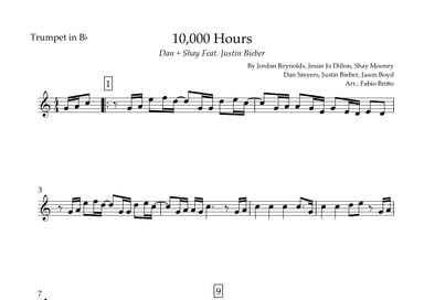 10,000 Hours (arr. Fabio Britto)