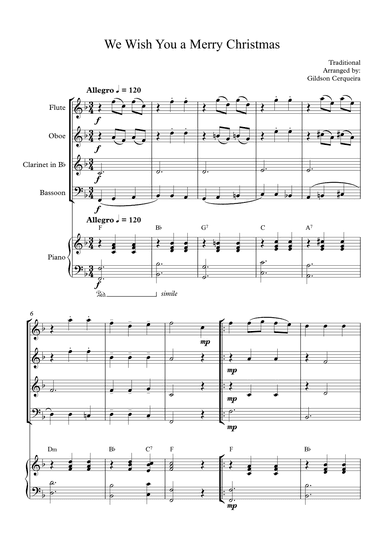 We Wish You a Merry Christmas (arr. Gildson Cerqueira)