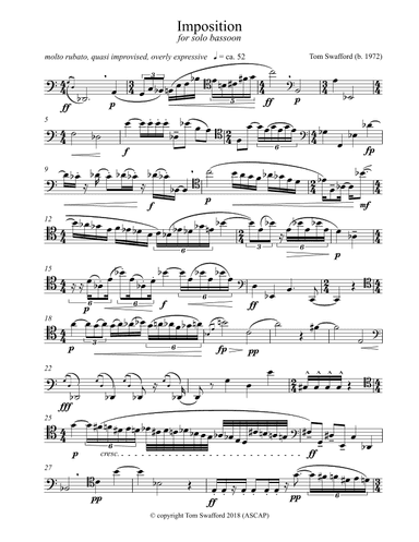Imposition for solo bassoon
