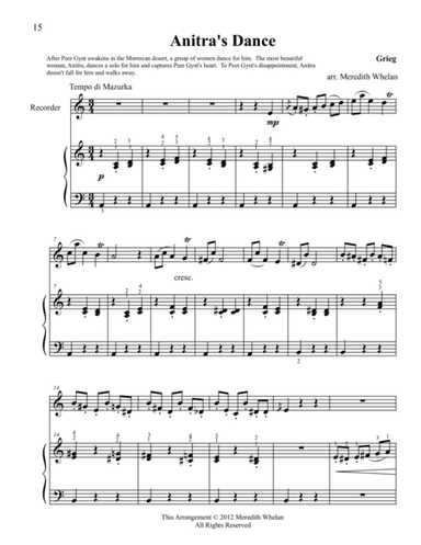 Classical Duets for Recorder & Piano:  Anitra's Dance (arr. Meredith Whelan)