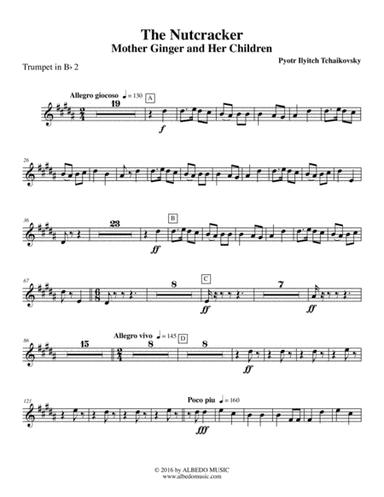 The Nutcracker, Mother Ginger and Her Children, Polichinelles - Trumpet in Bb 2 (Transposed Part) (arr. Doug Clyde)