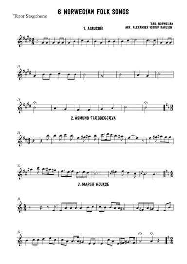 Six norwegian folk songs (arr. Alexander Bosrup Karlsen)