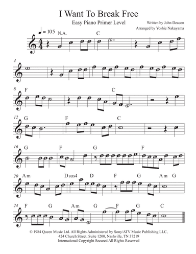I Want To Break Free (arr. Yoshie Nakayama)