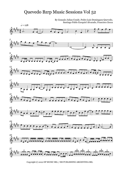 Quevedo Bzrp Music Sessions Vol 52 (arr. Fernanda Moura)