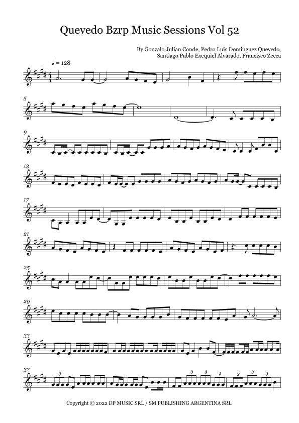 Quevedo Bzrp Music Sessions Vol 52 (arr. Fernanda Moura)