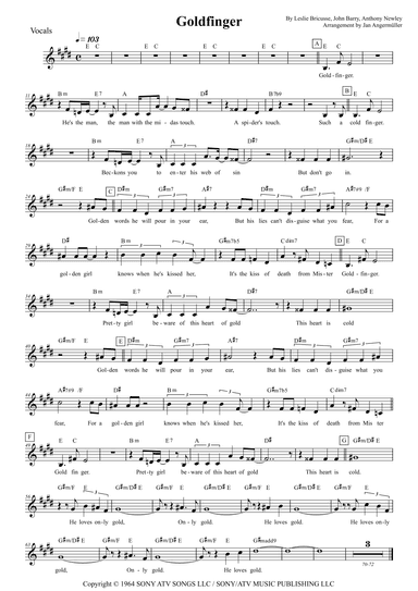 Goldfinger (vocal Version) (arr. Jan Angermüller)
