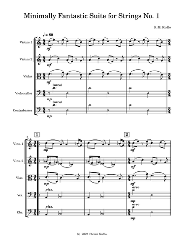 Minimally Fantastic Suite for String Orchestra No. 1