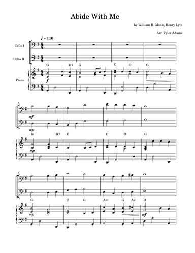 Abide With Me (Cello Duet) (arr. Tyler Adams)