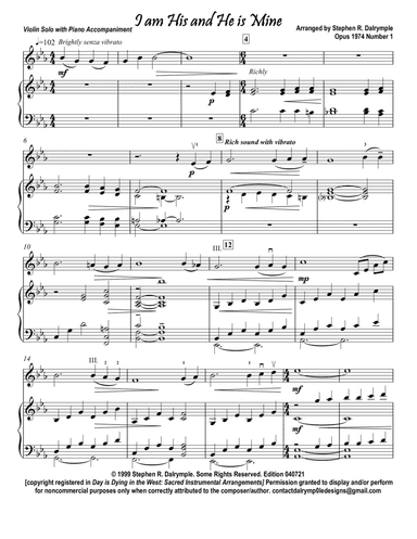 I Am His and He is Mine with Jesus Loves Me (arr. Stephen R Dalrymple (Dalrymple Designs))