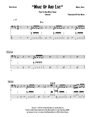 Wake Up And Live (arr. Accubass)