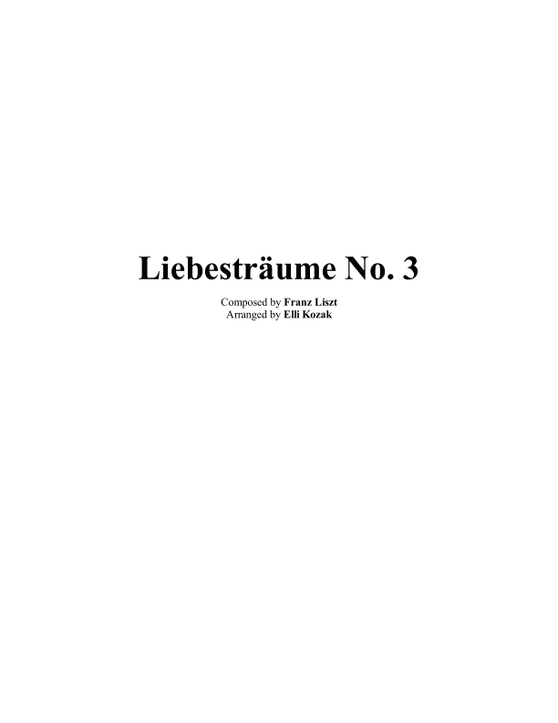 Liebestraum No. 3 (arr. Elli Kozak)