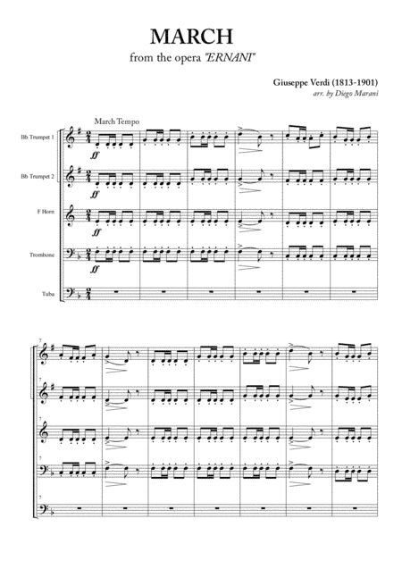 March from "Ernani" for Brass Quintet (arr. Diego Marani)