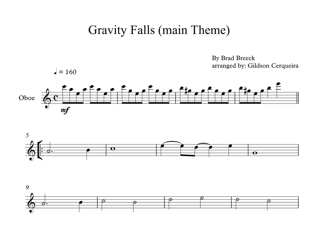 Gravity Falls (main Theme) (arr. Gildson Cerqueira)