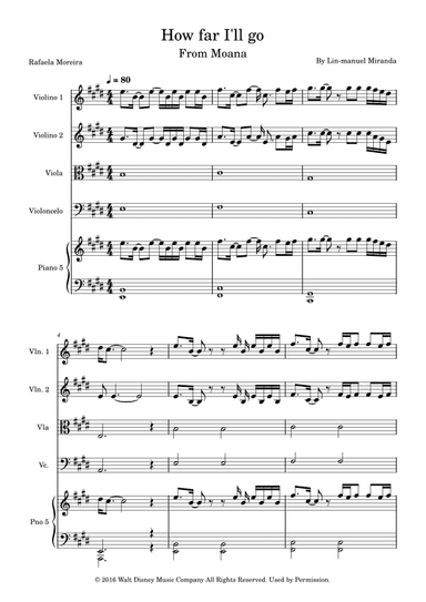 How Far I'll Go (arr. Rafaela Moreira)
