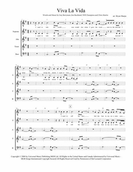 Viva La Vida (arr. Bryan Sharpe)