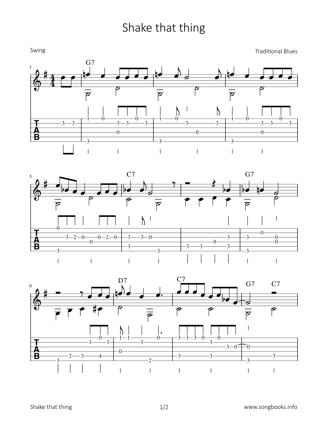 Shake that thing (arr. Bettina Schipp)