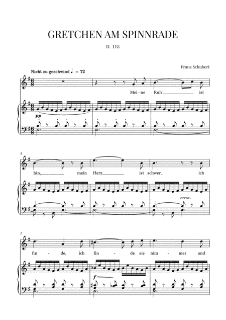 Gretchen am Spinnrade, D. 118 (E minor) (arr. Cadenza Editions)