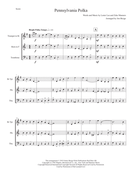 Pennsylvania Polka (arr. Jim Bicigo)