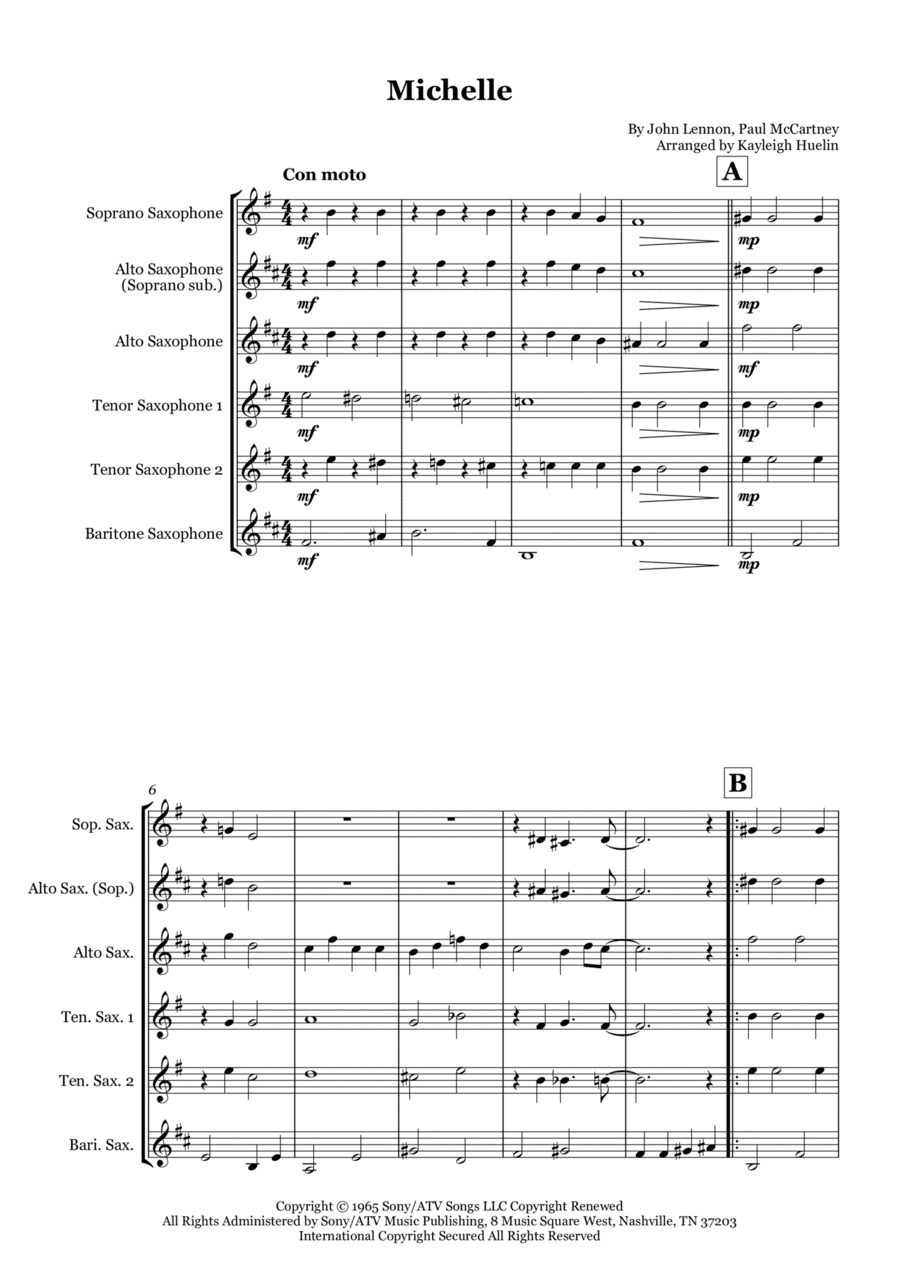 Michelle (arr. Kayleigh Huelin)