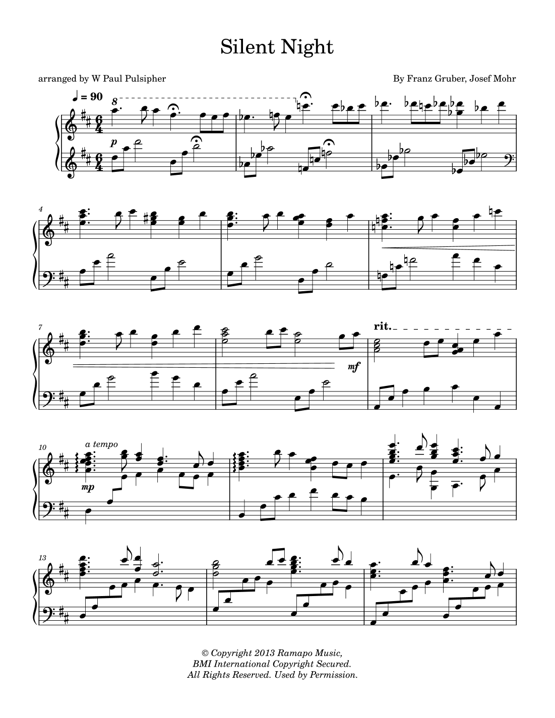 Silent Night (arr. W Paul Pulsipher)