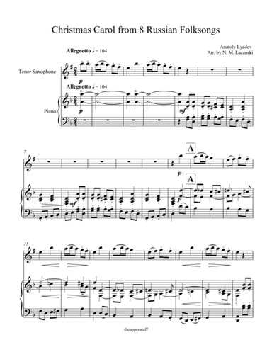 Christmas Carol from 8 Russian Folksongs (arr. Nick Lacanski)