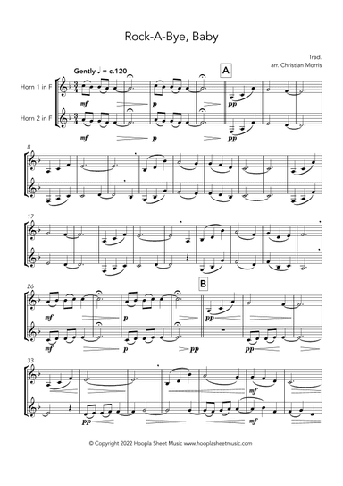 Rock-a-Bye, Baby (arr. Christian Morris)