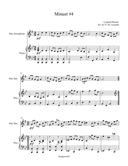 Minuet #4 (arr. Nick Lacanski)