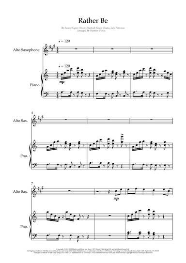 Rather Be (arr. Matthew pyeon)