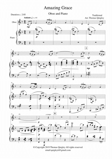 Amazing Grace (arr. Thomas Quigley)