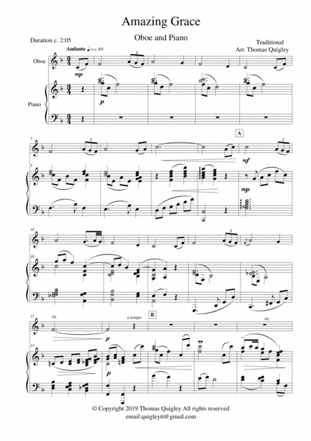 Amazing Grace (arr. Thomas Quigley)