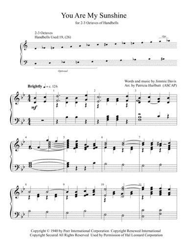 You Are My Sunshine (arr. Patricia Hurlbutt)