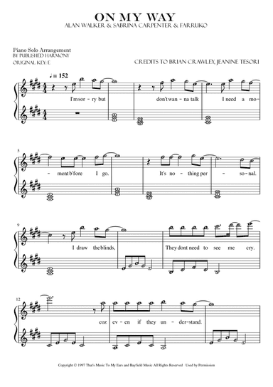 On My Way (arr. Harmony Valarie @ Teacher Valarie)