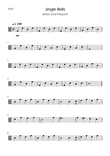 Jingle Bells - Violin and Viola Duet w/ Piano (arr. Ygor Nunes)