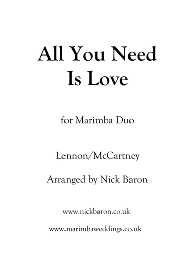 All You Need Is Love (arr. Nick Baron)