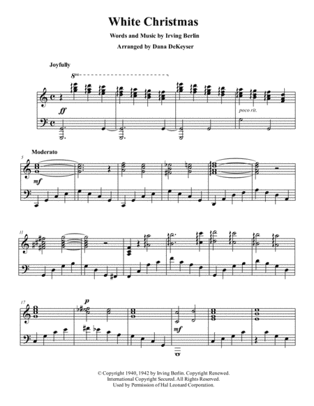 White Christmas (arr. Dana DeKeyser)