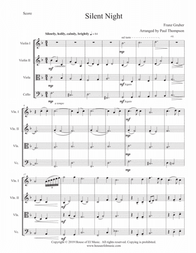 Silent Night - String Quartet (arr. Paul Thompson)