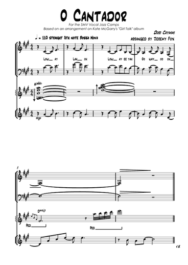 O Cantador (arr. Jeremy Fox)
