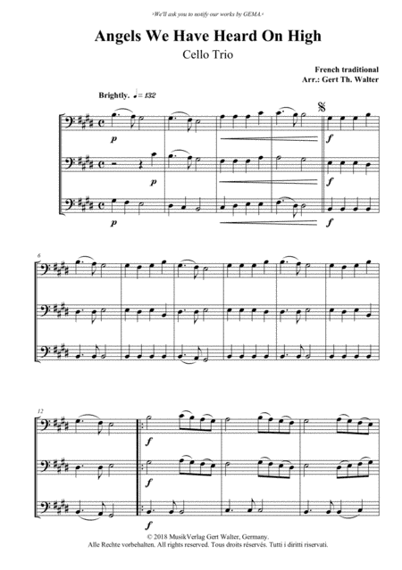 Angels We Have Heard On High (arr. Gert Th. Walter)