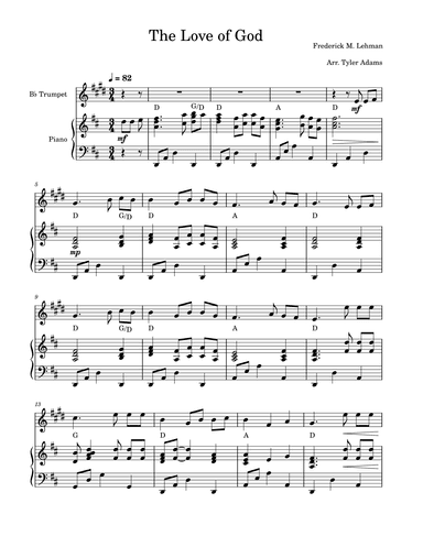 The Love Of God (Trumpet Solo) (arr. Tyler Adams)