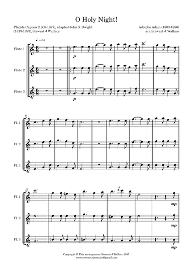 O Holy Night! - Flute Trio (arr. Stewart J Wallace)