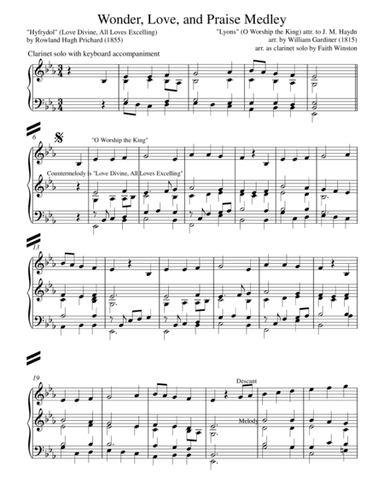 Wonder, Love, and Praise Medley (arr. Faith Winston)