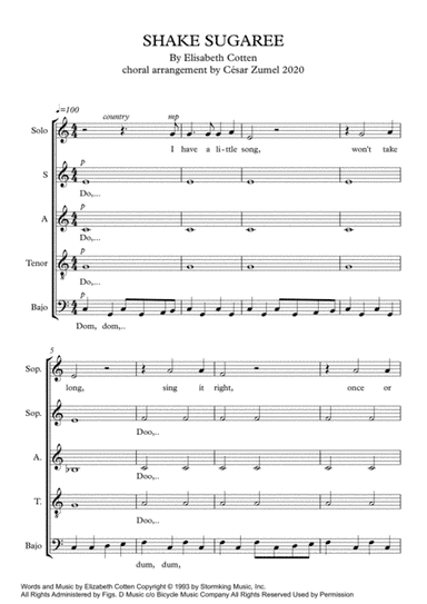 Shake Sugaree (arr. César Zumel)