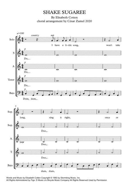 Shake Sugaree (arr. César Zumel)